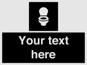 Custom information: black panel wc toilet